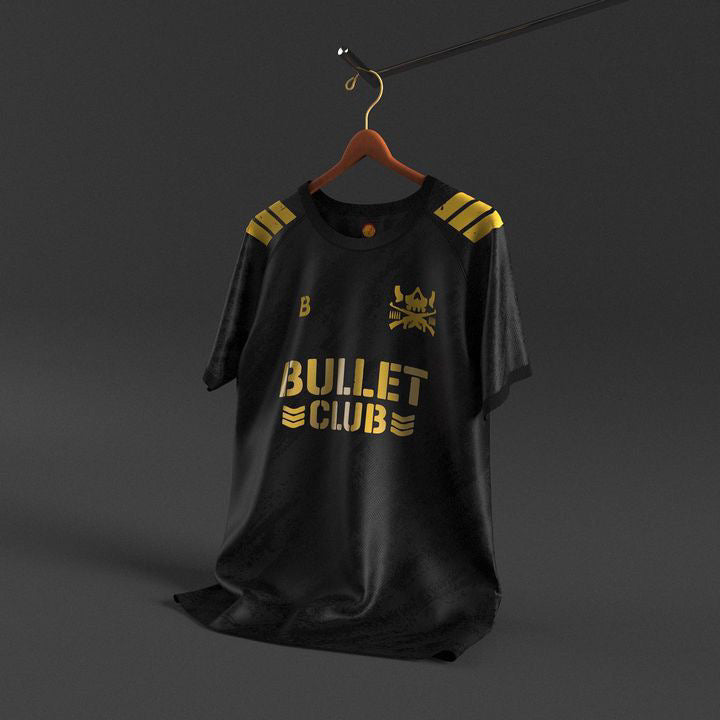 BLCKSMTH x NJPW - Bullet Club Soccer Jersey (Gold ver.) – TOKON