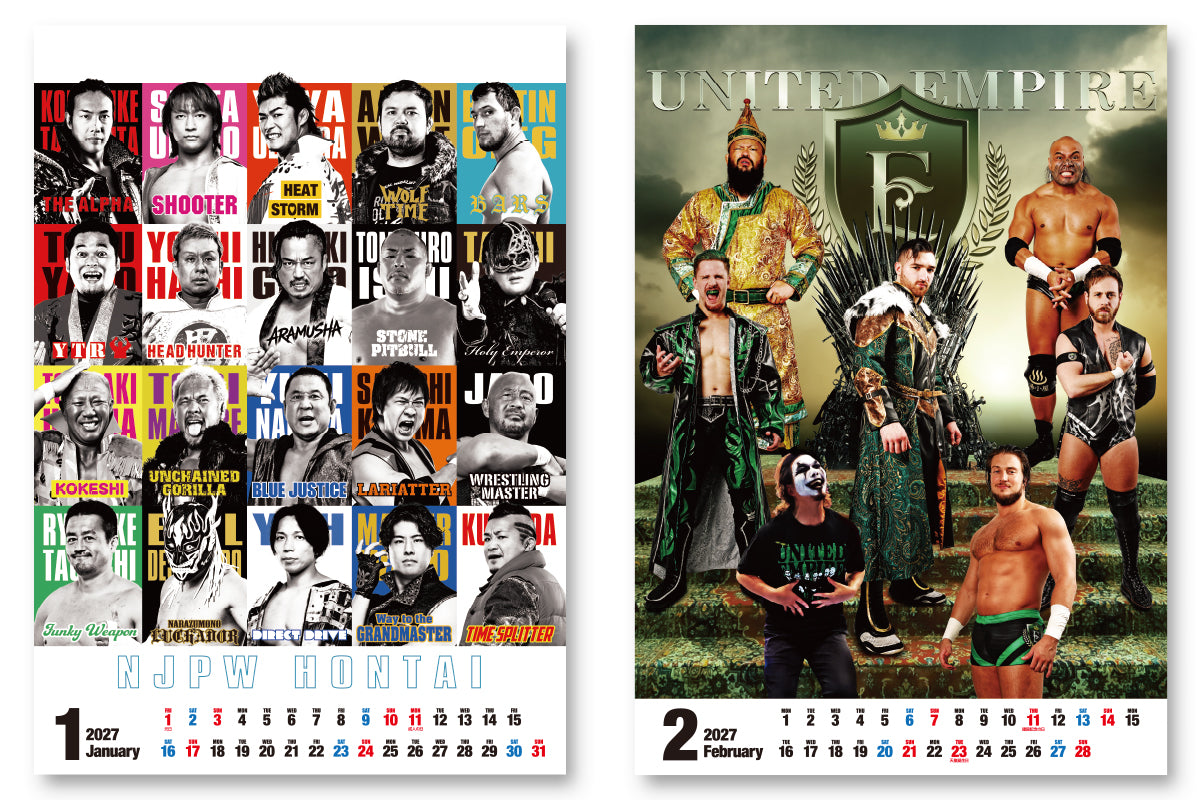 New Japan Pro Wrestling Calendar 2027 (Wall hanging type) [Pre