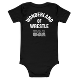 Lion Mark Baby short sleeve one piece (Blue&White)