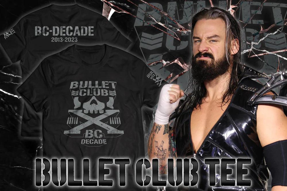 Bullet Club Decade T Shirt Silver and Black