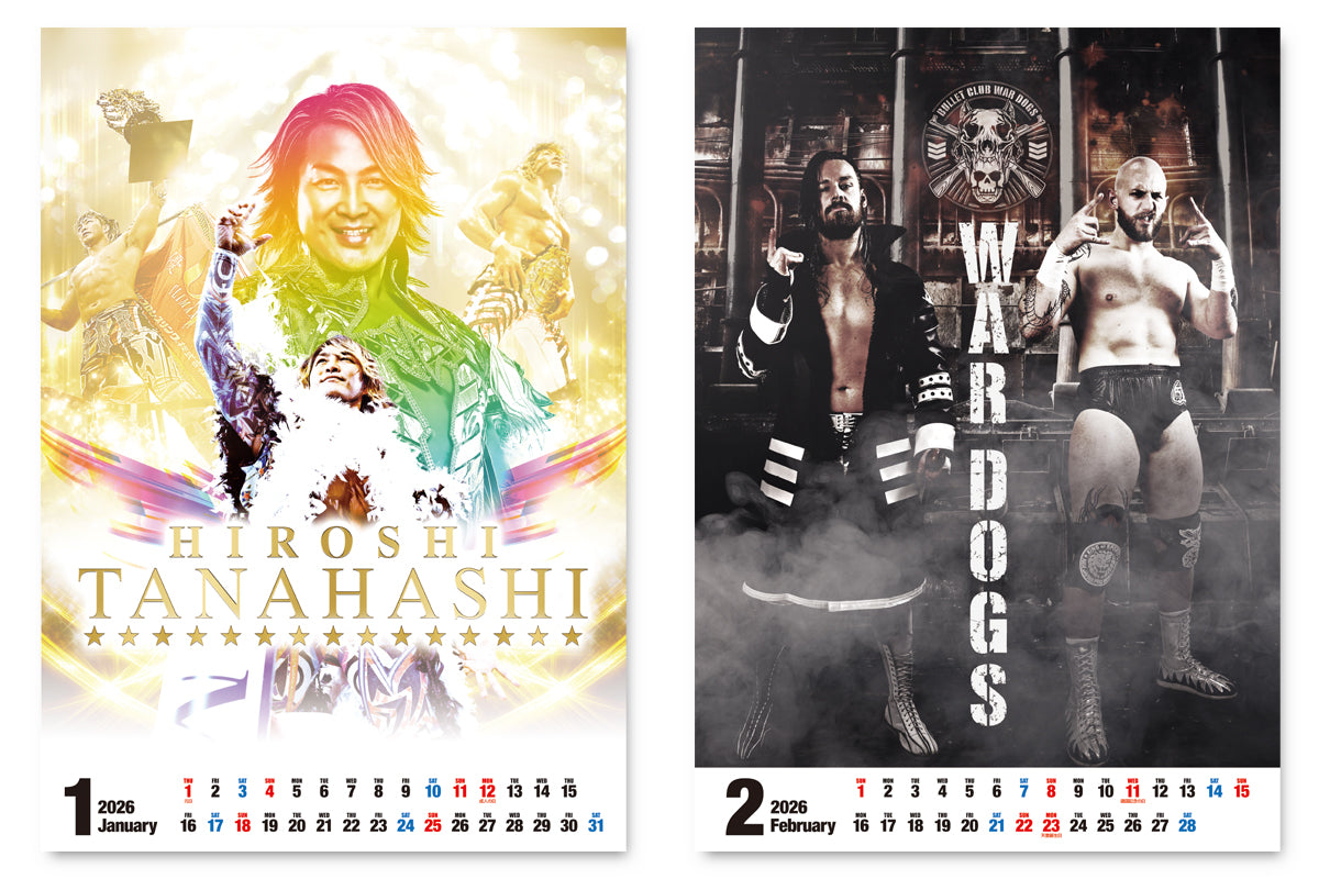 NJPW Wall Calendar 2026 – TOKON SHOP Global - New Japan Pro