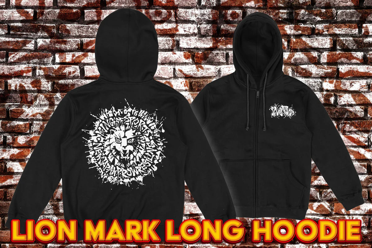 Lion Mark Zip-up Hoodie (2025 Black & White) – TOKON SHOP Global Lion Mark Zip-up Hoodie (2025 Black & White) – TOKON SHOP Global