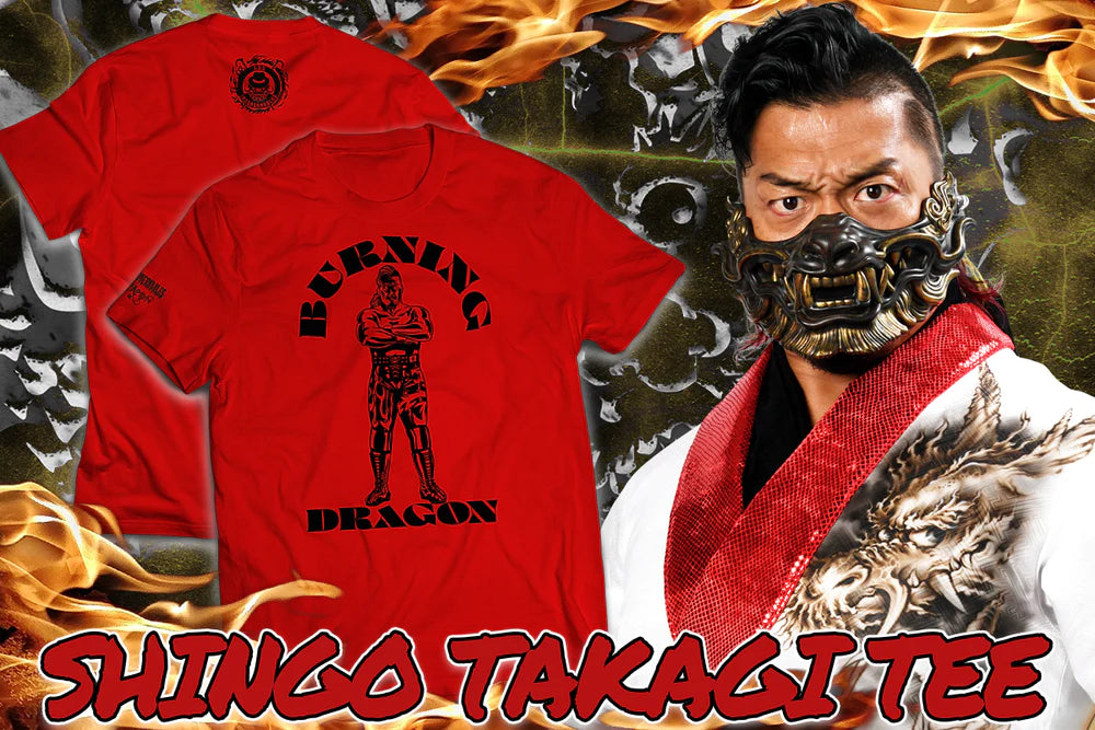 Shingo Takagi - Burning Dragon t-shirt (Red) – TOKON SHOP Global - New  Japan Pro-Wrestling of America