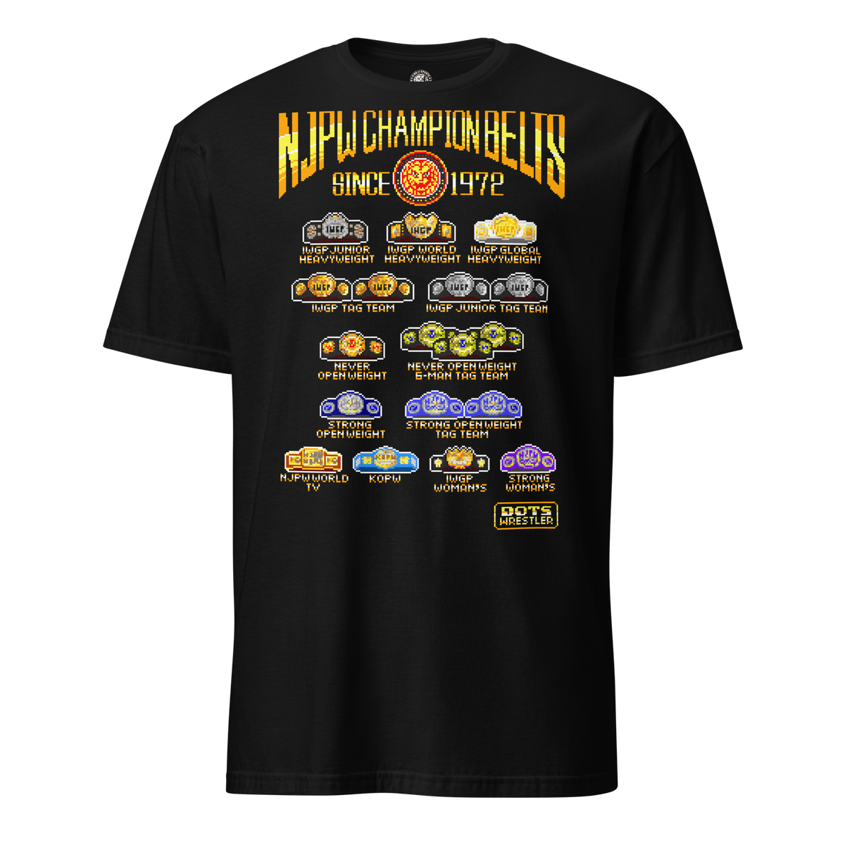 NJPW Championship Belts dots T-Shirt – TOKON SHOP Global - New
