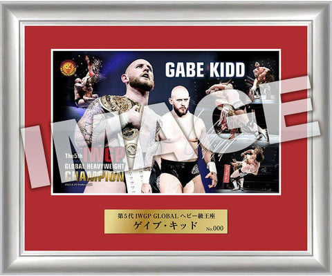 [Autographed by Gabe Kidd] 5th IWGP GLOBAL Heavyweight Champion Photo Frame [Pre-Order]