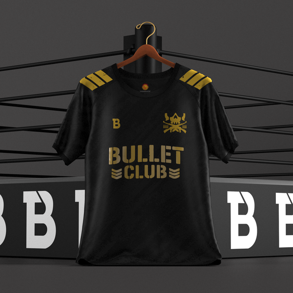 BLCKSMTH x NJPW - Bullet Club Soccer Jersey (Gold ver.) – TOKON