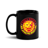 Lion Mark Color Logo Black Glossy Mug