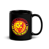 Lion Mark Color Logo Black Glossy Mug