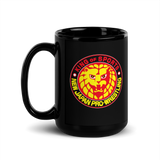 Lion Mark Color Logo Black Glossy Mug