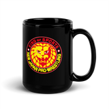 Lion Mark Color Logo Black Glossy Mug