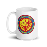 Lion Mark Retro White Glossy Mug