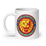 Lion Mark Retro White Glossy Mug