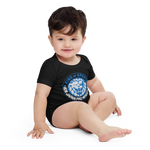 Lion Mark Baby short sleeve one piece (Blue&White)