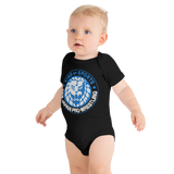 Lion Mark Baby short sleeve one piece (Blue&White)