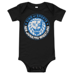 Lion Mark Baby short sleeve one piece (Blue&White)