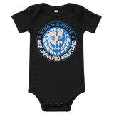 Lion Mark Baby short sleeve one piece (Blue&White)