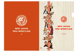 NEW JAPAN PAINTING Clear File & Sticker Set (Red & White) [Pre-Order]