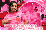 Hiromu Takahashi × Kae Tanaka collaboration tie-dye T-shirt (pink) [Pre-order]