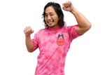 Hiromu Takahashi × Kae Tanaka collaboration tie-dye T-shirt (pink) [Pre-order]