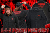 L.I.J Stretch Black Denim Shirt [Pre-Order]