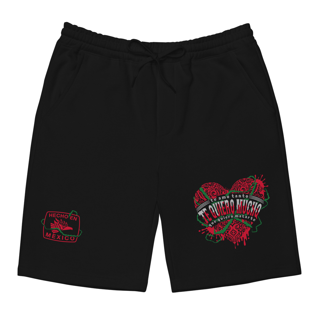 mens-fleece-shorts-black-front
