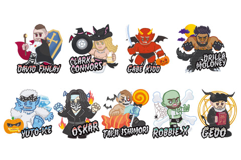 BULLET CLUB WAR DOGS Halloween Flake Sticker Set [Pre-Order]