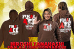 Hiroshi Tanahashi "FINAL ACE COUNTDOWN" Pullover hoodie (Dark brown) [Pre-Order]