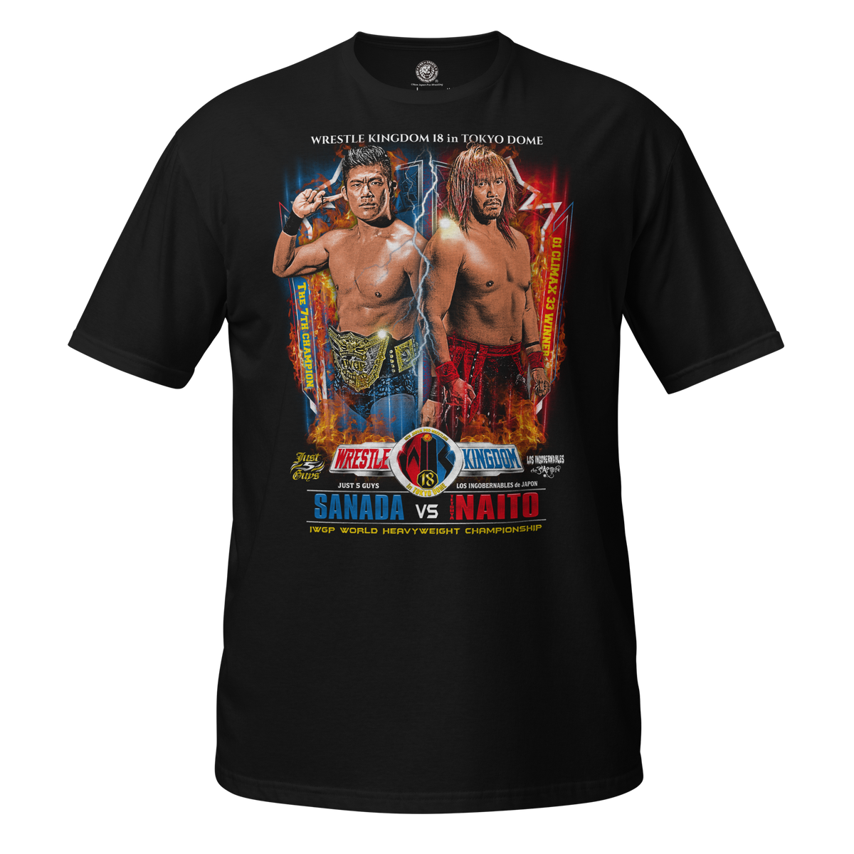 WK18 SANADA Vs Tetsuya Naito Title Match Commemorative T shirt TOKON wk18-sanada-vs-tetsuya-naito-title-match-commemorative-t-shirt-tokon
