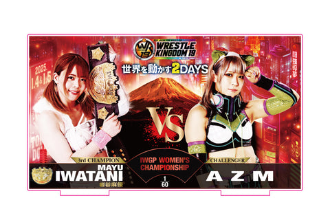 WK19 match commemorative acrylic stand: Mayu Iwatani vs AZM [Pre-Order]