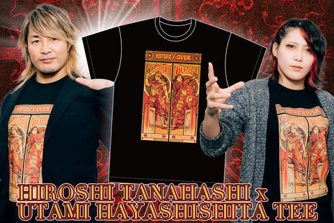 Hiroshi Tanahashi x Utami Hayashishita collaboration T-Shirt